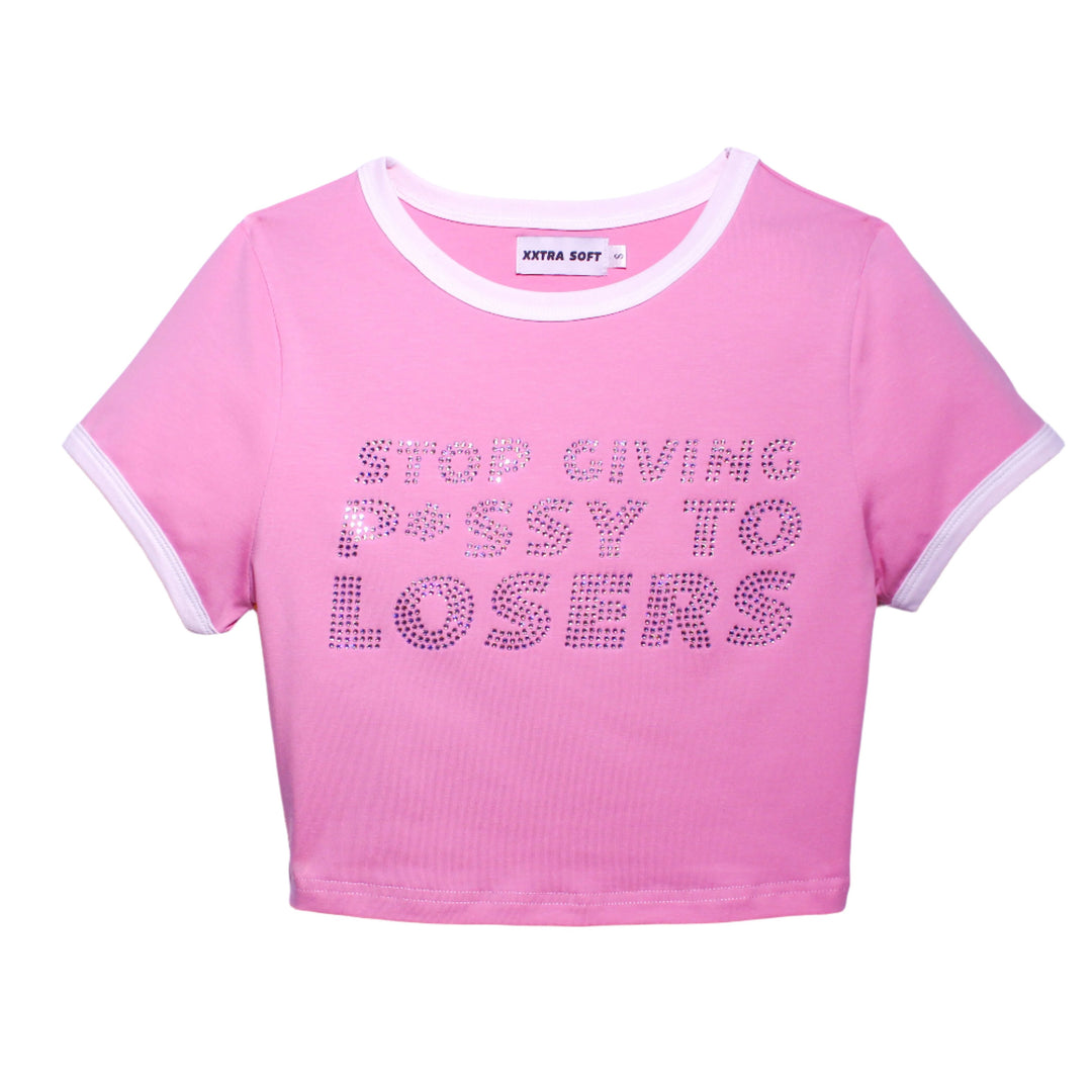 PPP (P*SSY PROTECTION PROGRAM) CROP (PINK)